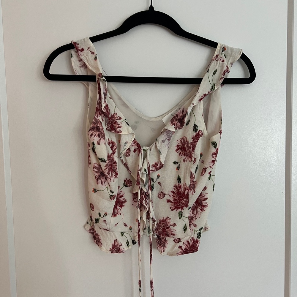 Astr button up chiffon top